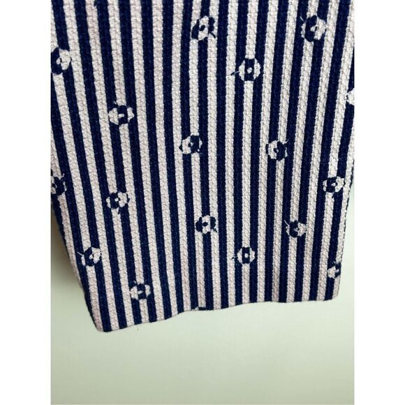 Anthropologie Essential Slim blue and pink striped pants size 12 - Picture 5 of 12